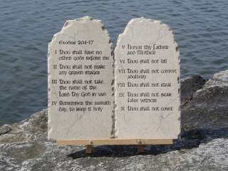 Ten Commandments stone tablets