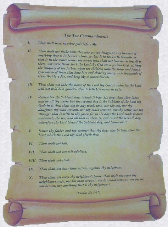 Ten Commandments scroll