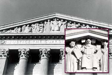 Moses and the Ten Commandments at the Supreme Court Building